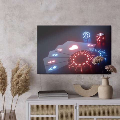 Obraz Na Płótnie Neonowy Zestaw Gier