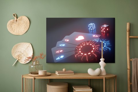 Obraz Na Płótnie Neonowy Zestaw Gier