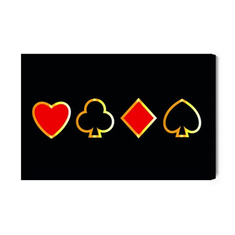 Obraz Na Płótnie Nowoczesne Symbole Kart