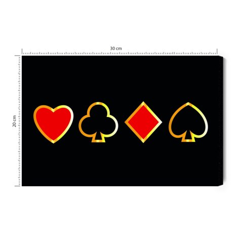 Obraz Na Płótnie Nowoczesne Symbole Kart