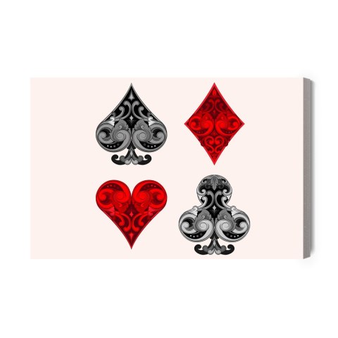 Obraz Na Płótnie Symbole Kart