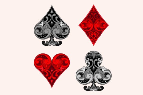 Obraz Na Płótnie Symbole Kart