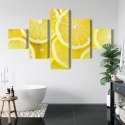 Obraz Wieloczęściowy Plastry Cytryny