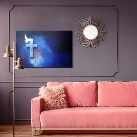 Obraz Na Płótnie Gołąb Nad Krzyżem