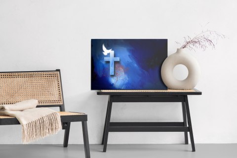 Obraz Na Płótnie Gołąb Nad Krzyżem