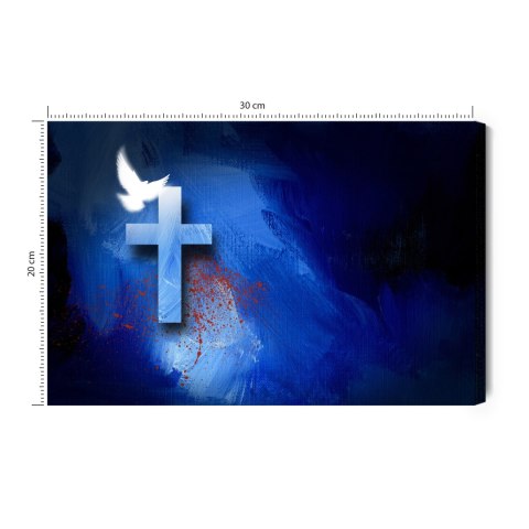 Obraz Na Płótnie Gołąb Nad Krzyżem