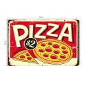 Obraz Na Płótnie Pizza I Napis Retro