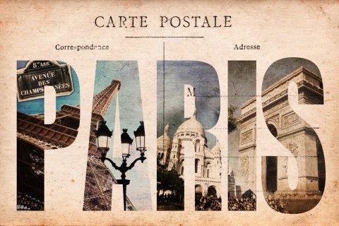 Obraz Na Płótnie Pocztówka Z Paryża