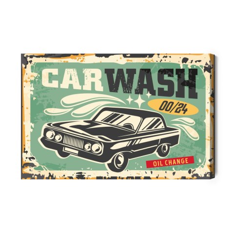 Obraz Na Płótnie Stary Samochód I Napis Retro