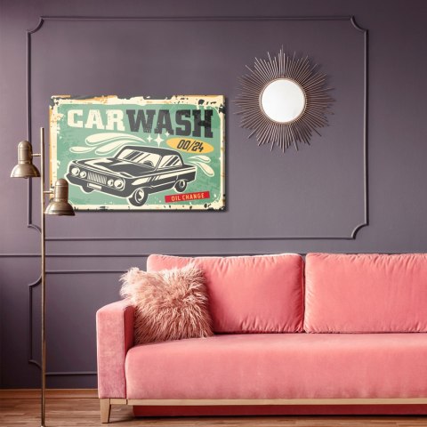 Obraz Na Płótnie Stary Samochód I Napis Retro