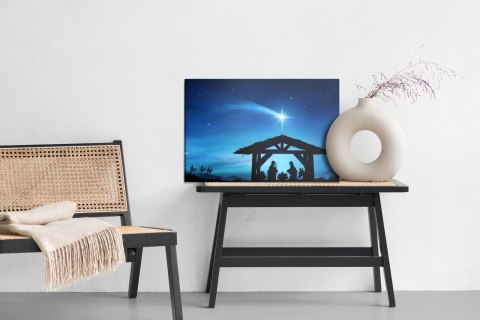 Obraz Na Płótnie Święta Rodzina W Stajni