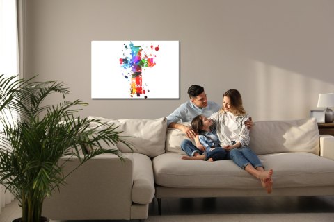 Obraz Na Płótnie Kolorowy Krzyż