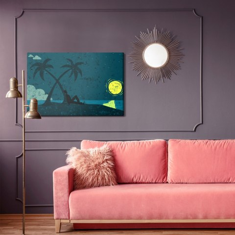 Obraz Na Płótnie Mężczyzna Na Bezludnej Wyspie