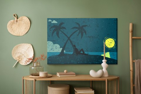 Obraz Na Płótnie Mężczyzna Na Bezludnej Wyspie