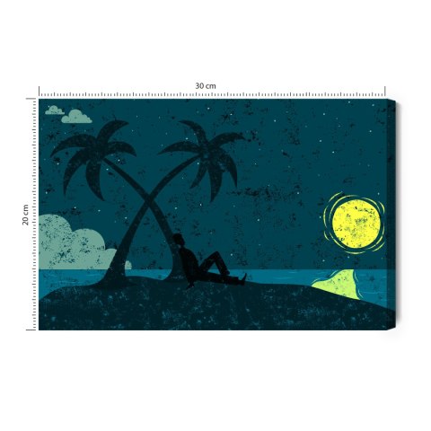 Obraz Na Płótnie Mężczyzna Na Bezludnej Wyspie