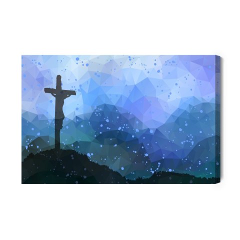 Obraz Na Płótnie Scena Wielkanocna Z Krzyżem