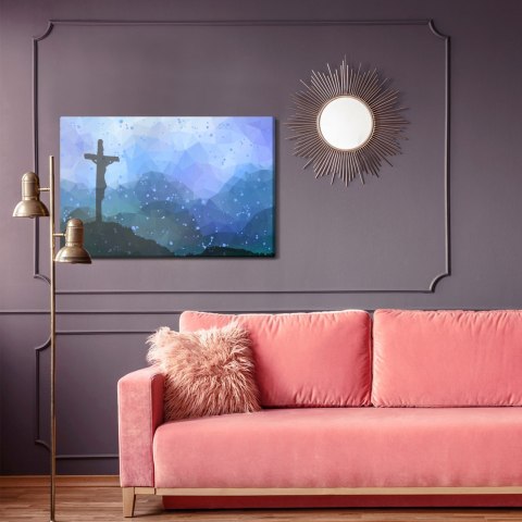 Obraz Na Płótnie Scena Wielkanocna Z Krzyżem