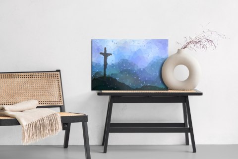 Obraz Na Płótnie Scena Wielkanocna Z Krzyżem