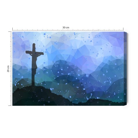 Obraz Na Płótnie Scena Wielkanocna Z Krzyżem