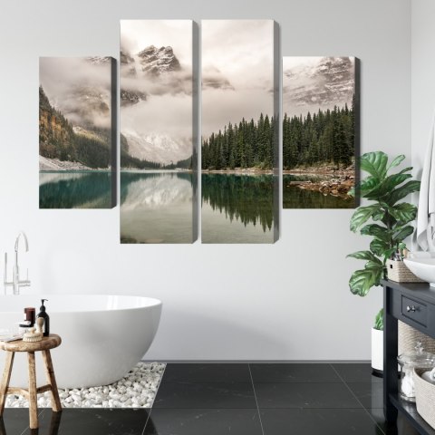 Obraz Wieloczęściowy Jezioro Moraine W Parku Narodowym Banff, Kanada