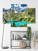 Obraz Wieloczęściowy Krystaliczne Jezioro W Górach 3D