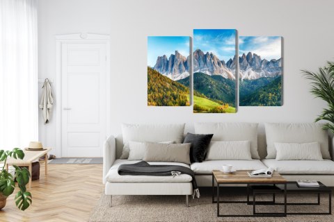 Obraz Wieloczęściowy Pasmo Górskie Dolomity We Włoszech