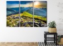 Obraz Wieloczęściowy Zachód Słońca W Górach 3D
