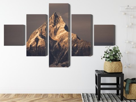 Obraz Wieloczęściowy Himalajski Szczyt W Nepalu