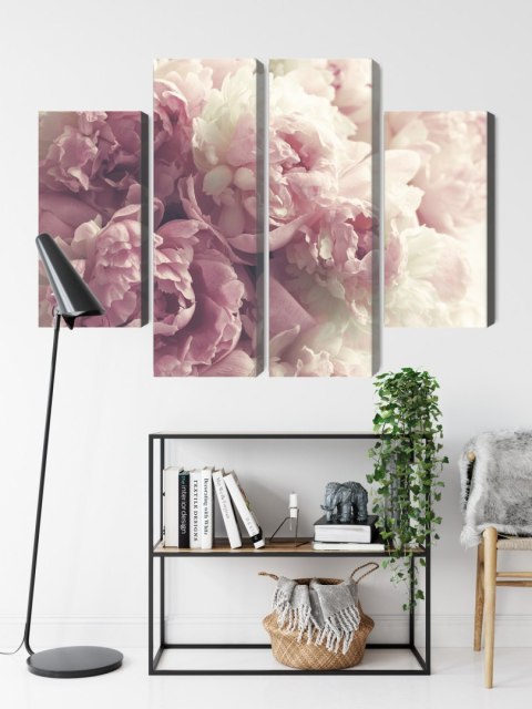 Obraz Wieloczęściowy Piwonie W Odcieniach Różu