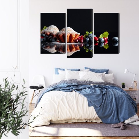 Obraz Wieloczęściowy Babeczki Z Owocami