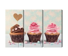 Obraz Wieloczęściowy Babeczki Ze Śmietaną