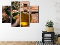 Obraz Wieloczęściowy Butelka Oliwy Z Oliwek