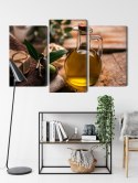 Obraz Wieloczęściowy Butelka Oliwy Z Oliwek
