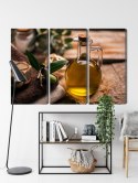 Obraz Wieloczęściowy Butelka Oliwy Z Oliwek