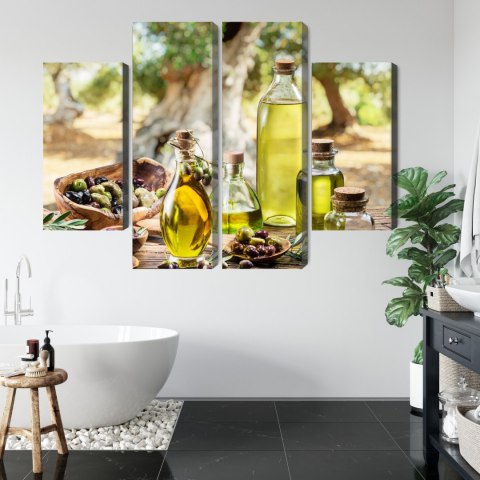 Obraz Wieloczęściowy Butelki Z Olejem