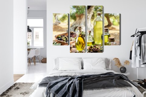 Obraz Wieloczęściowy Butelki Z Olejem