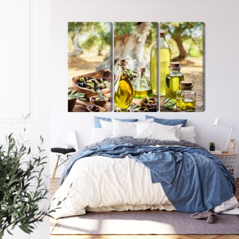 Obraz Wieloczęściowy Butelki Z Olejem