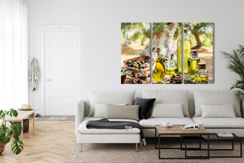 Obraz Wieloczęściowy Butelki Z Olejem