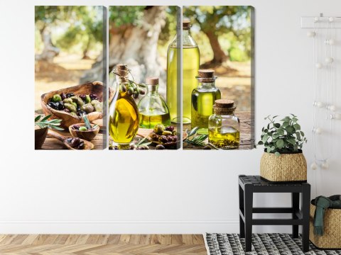 Obraz Wieloczęściowy Butelki Z Olejem