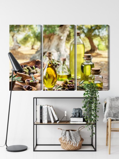 Obraz Wieloczęściowy Butelki Z Olejem