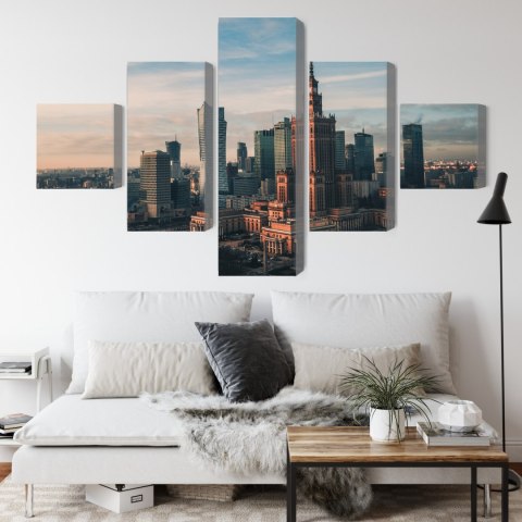 Obraz Wieloczęściowy Warszawa I Widok Na Pałac Kultury