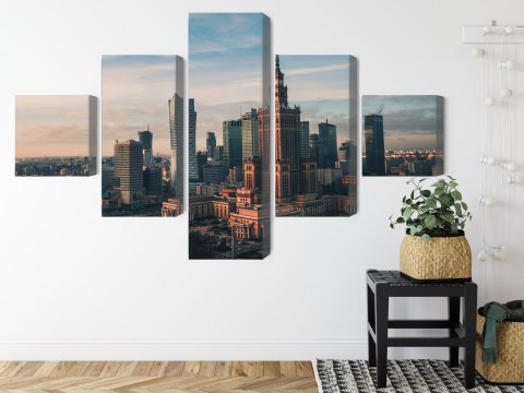 Obraz Wieloczęściowy Warszawa I Widok Na Pałac Kultury