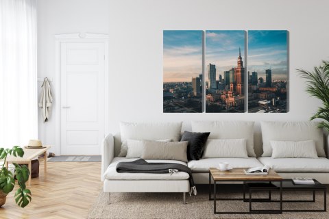 Obraz Wieloczęściowy Warszawa I Widok Na Pałac Kultury