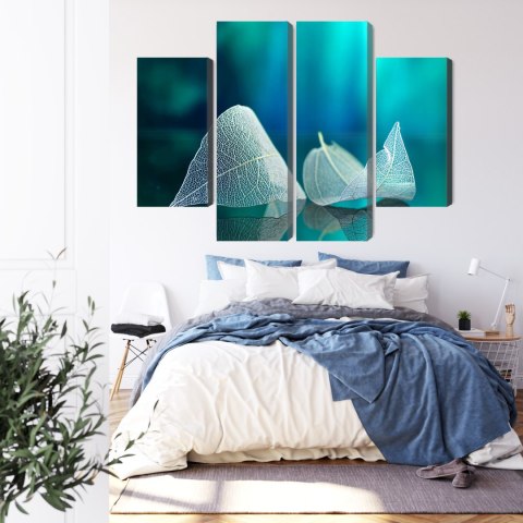 Obraz Wieloczęściowy Delikatne Liście Z Bliska
