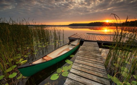Obraz Wieloczęściowy Letni Wschód Słońca