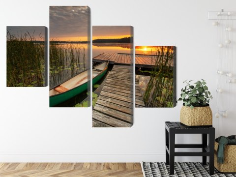 Obraz Wieloczęściowy Letni Wschód Słońca