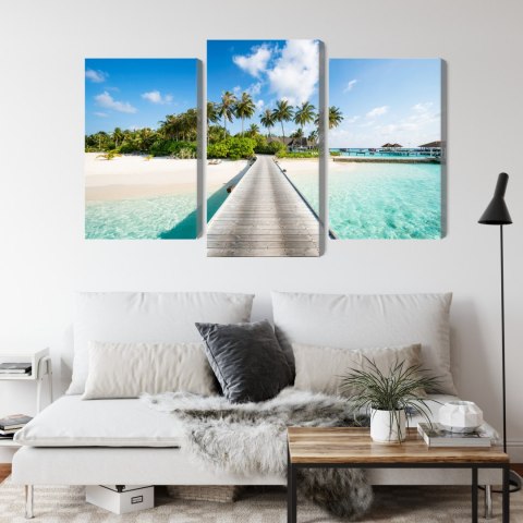 Obraz Wieloczęściowy Widok Na Tropikalną Wyspę