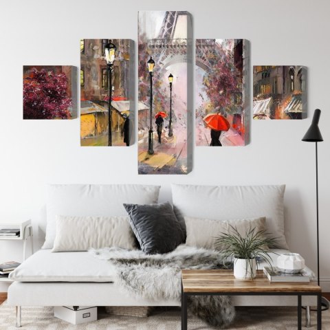 Obraz Wieloczęściowy Widok Na Ulicę Paryża Jak Namalowany