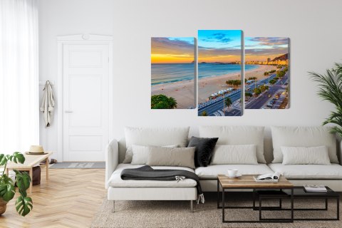 Obraz Wieloczęściowy Widok Na Wschód Słońca Plaży Copacabana I Avenida