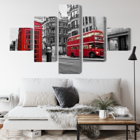 Obraz Wieloczęściowy Zabytkowy Amerykański Samochód Na Kubie